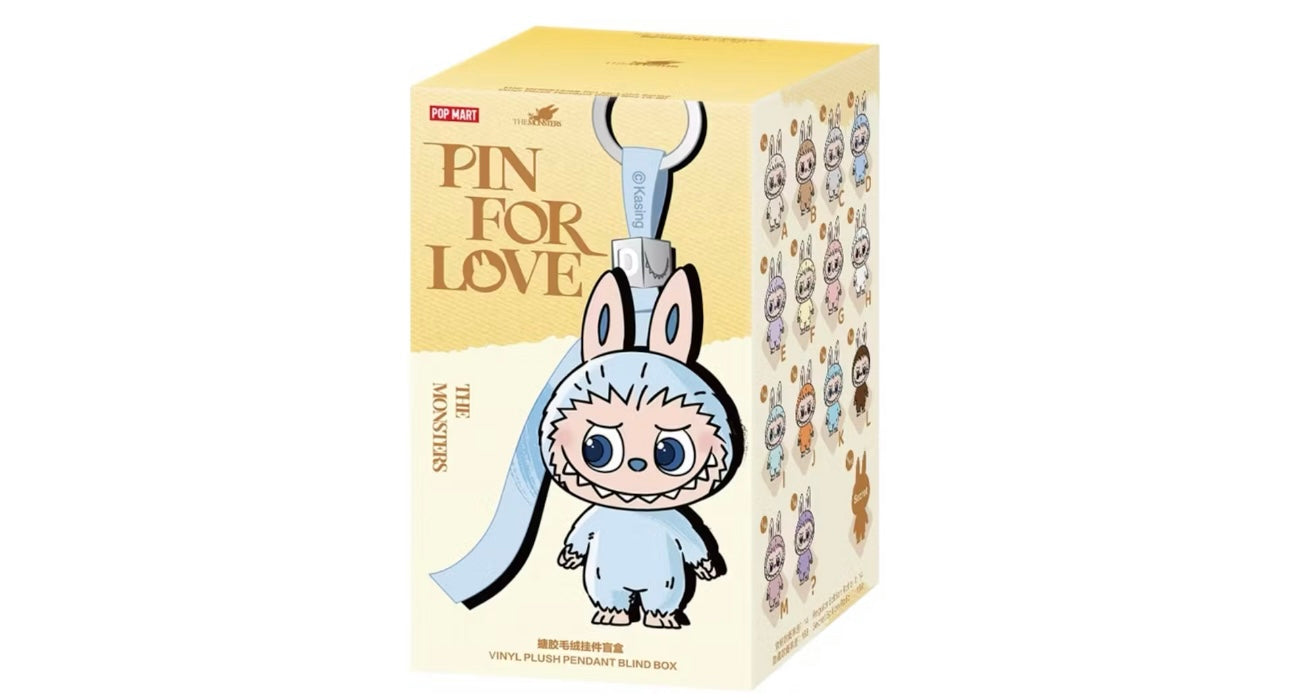 Pop Mart Labubu The Monsters Pin For Love Series Vinyl Plush Pendant (A-M) Single Blind Box