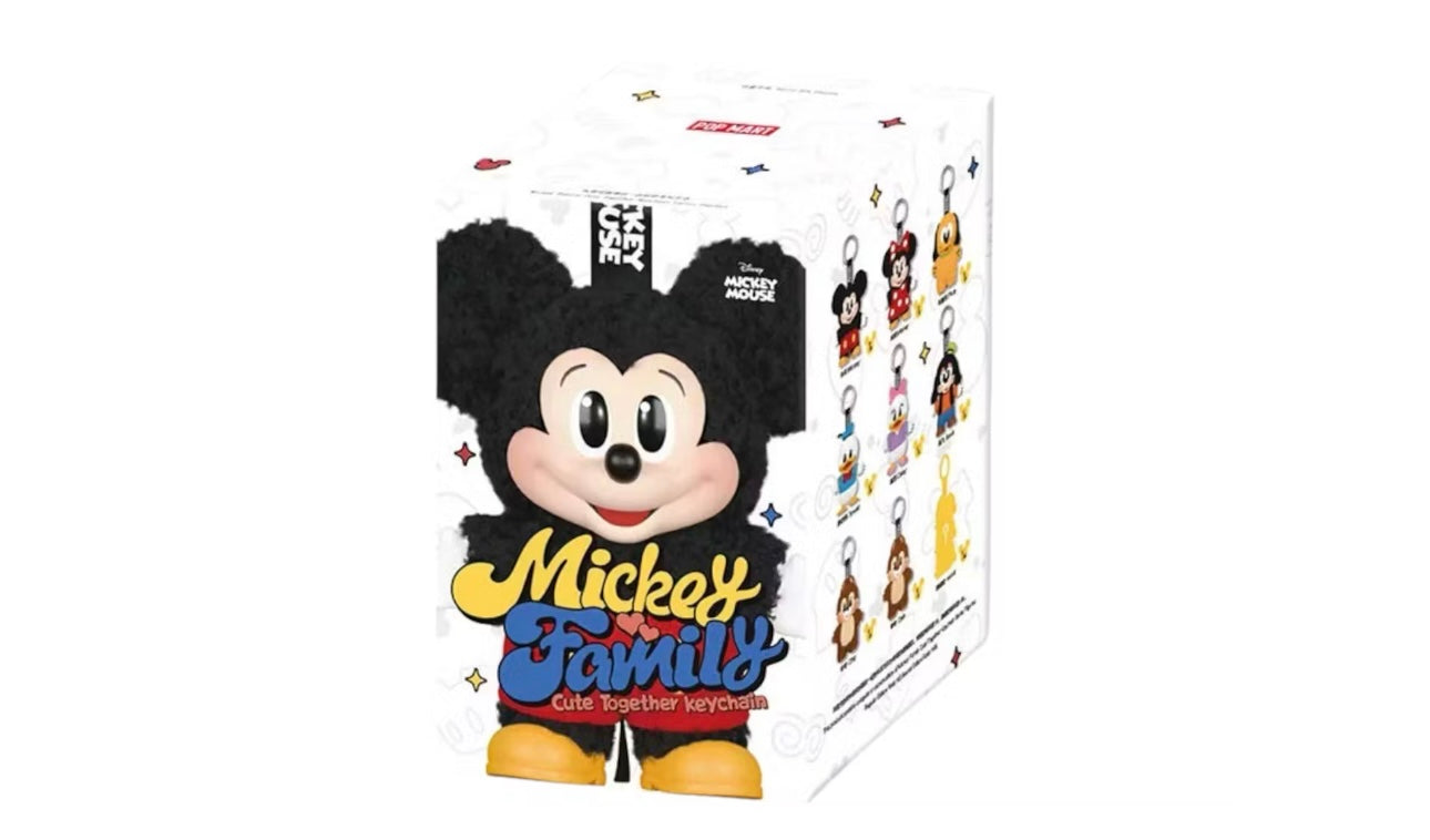 Pop Mart Mickey Family Together Series Plush Keychain Single Blind Box