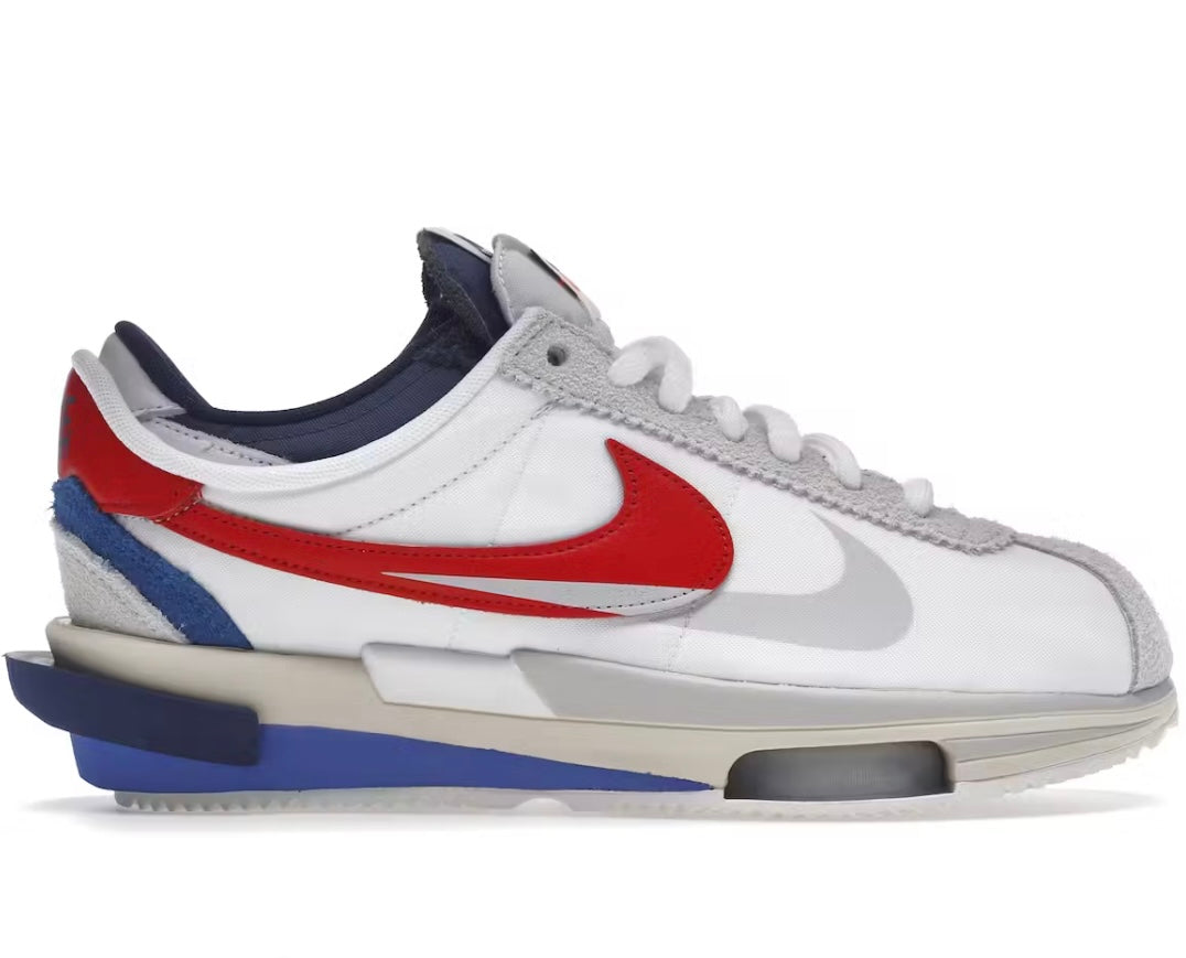 Nike Zoom Cortez Sacai White University Red Blue