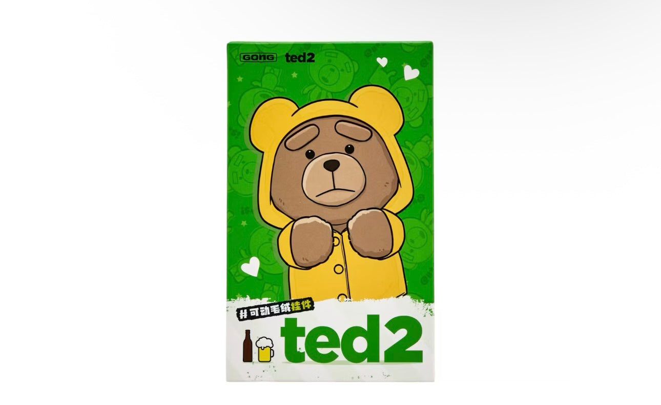 Pop Mart Ted2 Teddy Bear Action Plush Pendant Series Single Blind Box