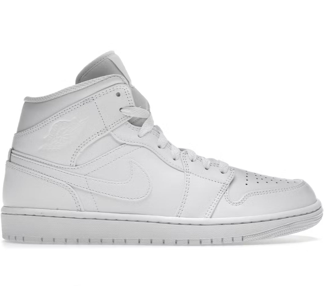 Air Jordan 1 Mid Triple White
