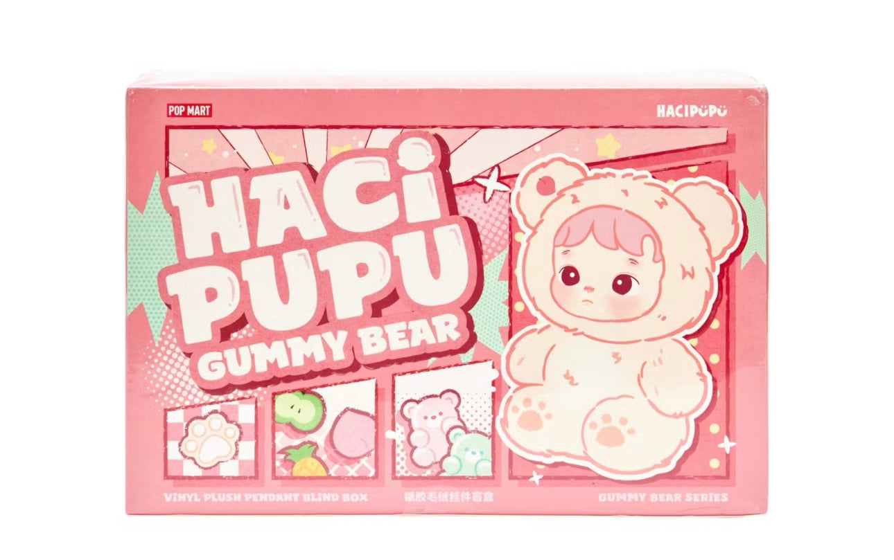 Pop Mart HACIPUPU Gummy Bear Series Vinyl Pendant Sealed Case (6 Blind Box)