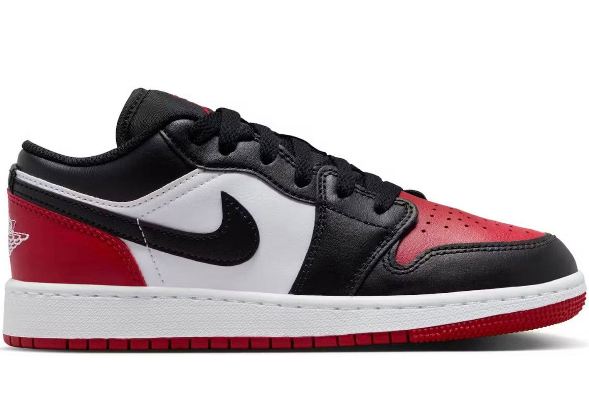 Air Jordan 1 Low Bred Toe 2.0 (GS)