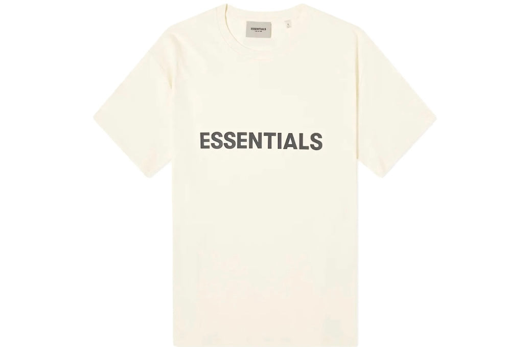 Fear Of God Essentials Boxy T-Shirt Applique Logo Cream