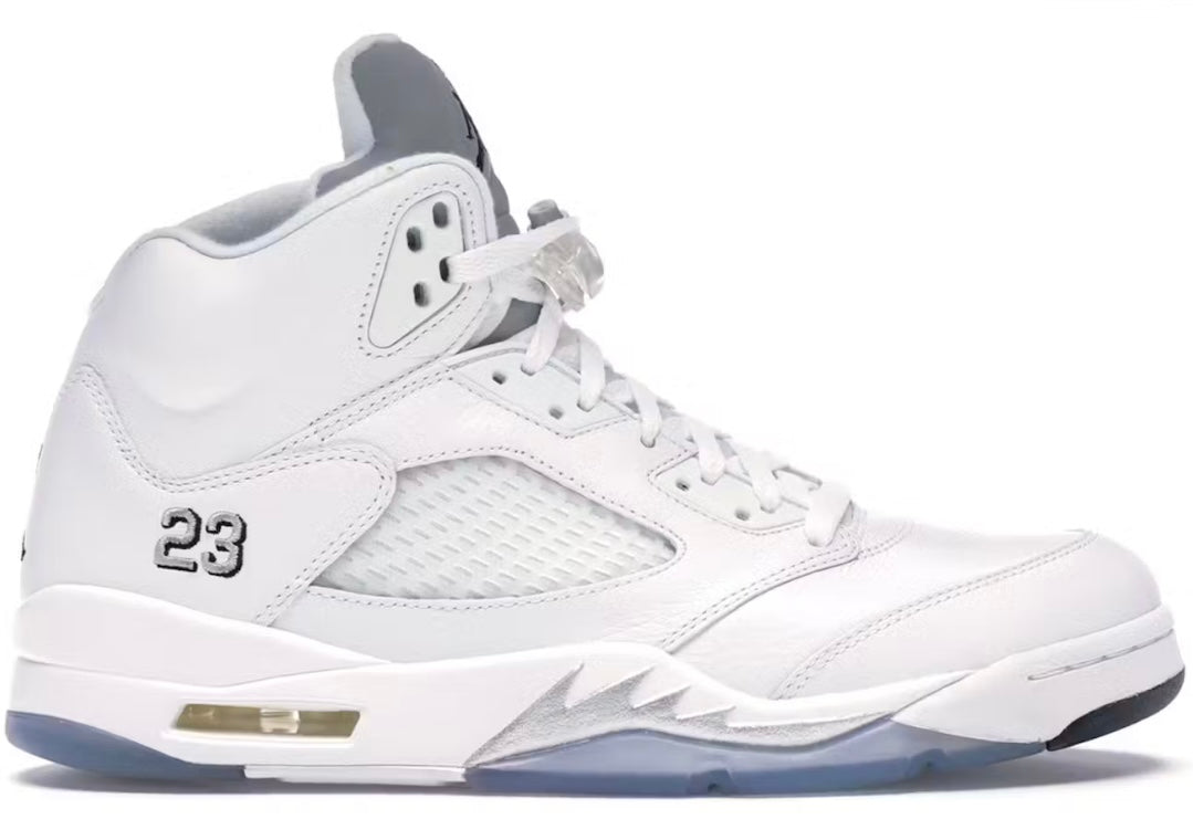 Air Jordan 5 Metallic White