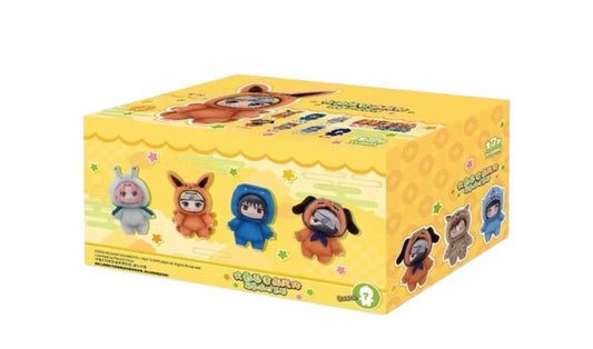 Miniso Top Toy Naruto Beast Party Plush Keychains Sealed Case (6 Blind Box)