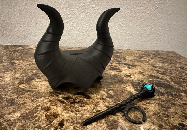 Labubu Maleficent Horns & Staff