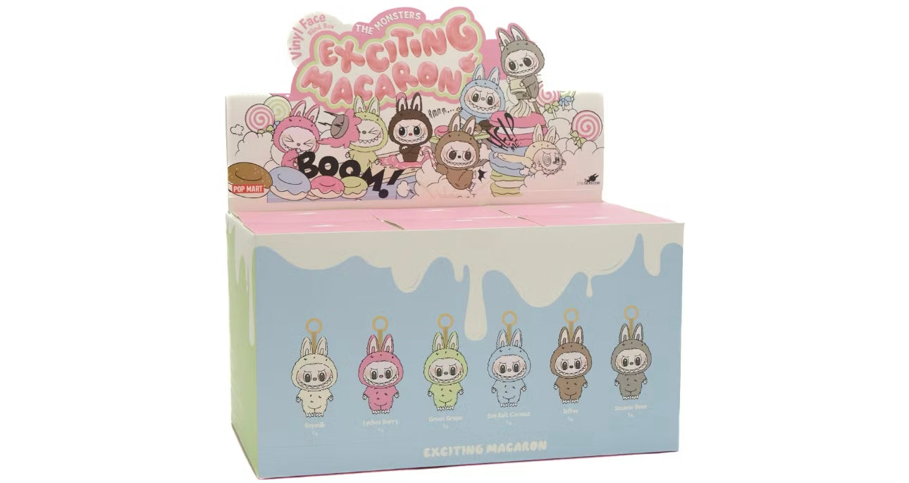 Pop Mart Labubu The Monsters Exciting Macarons Vinyl Face Sealed Case (6 Blind Boxes)