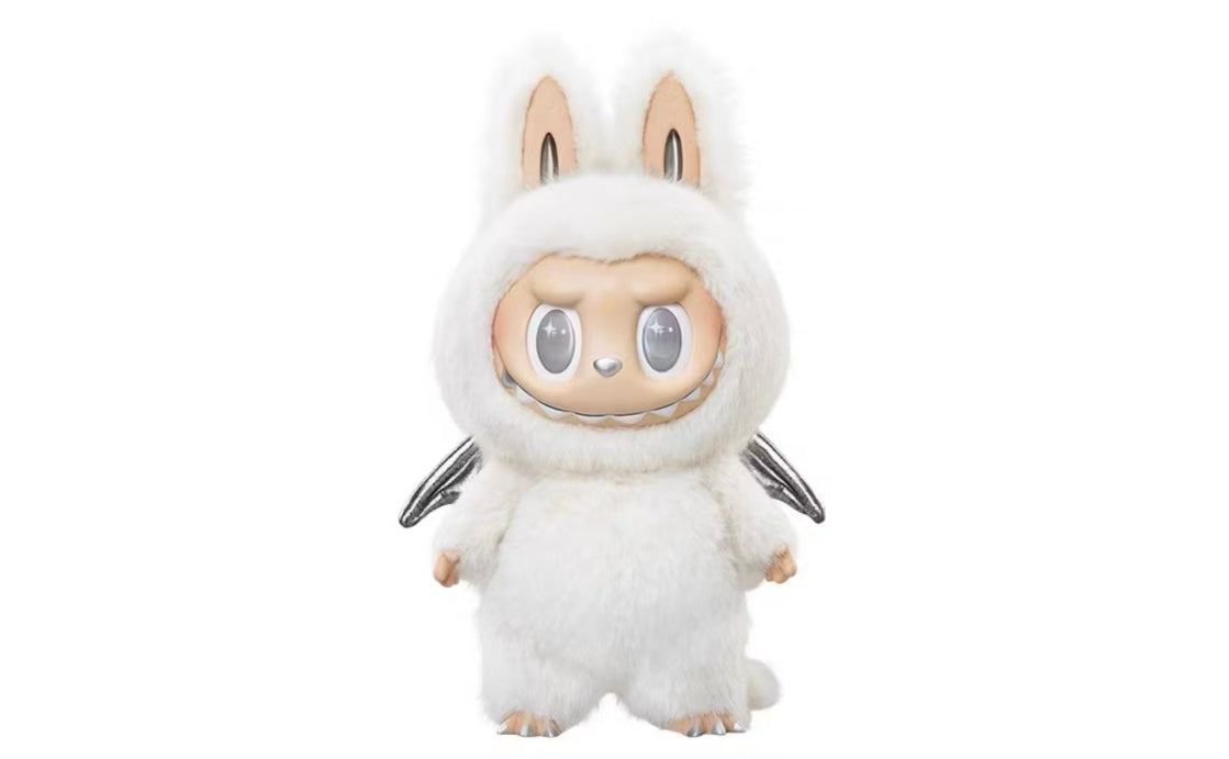 Pop Mart The Monsters Labubu Zimomo Angel In Clouds Figure + Tote Bag