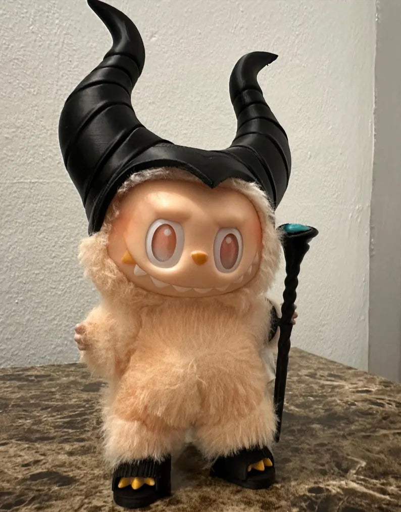 Labubu Maleficent Horns & Staff