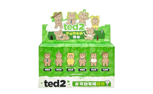 Pop Mart Ted2 Teddy Bear Action Plush Pendant Series Sealed Case (6 Blind Box)