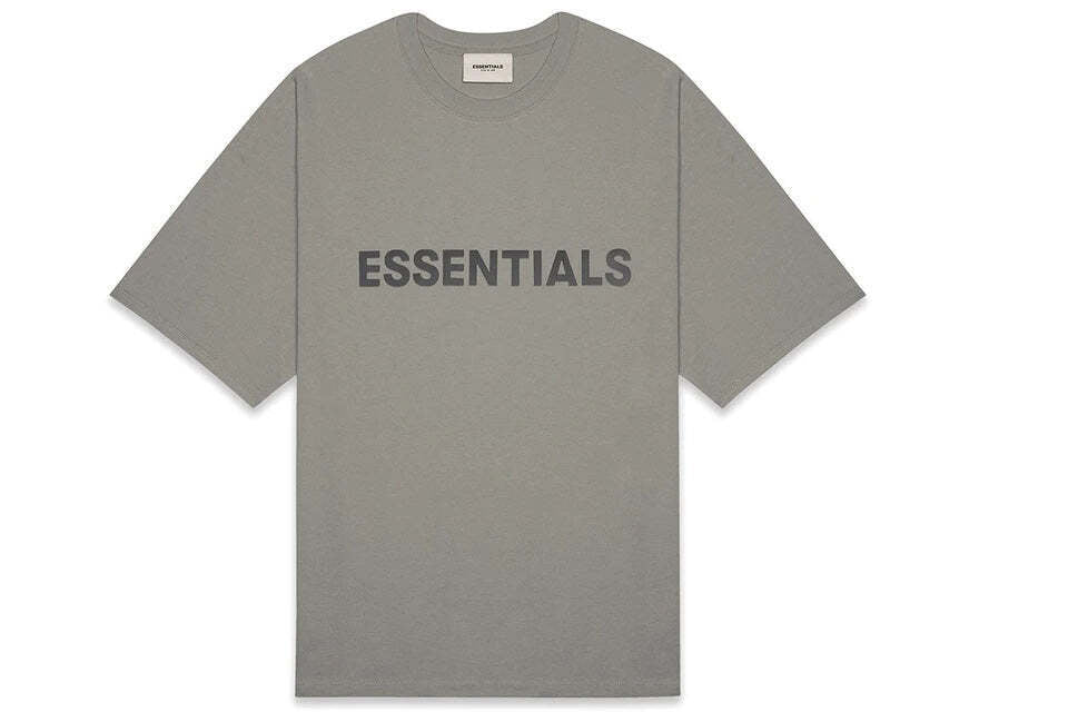 Fear Of God Essential Boxy T-Shirt Applique Logo Cement