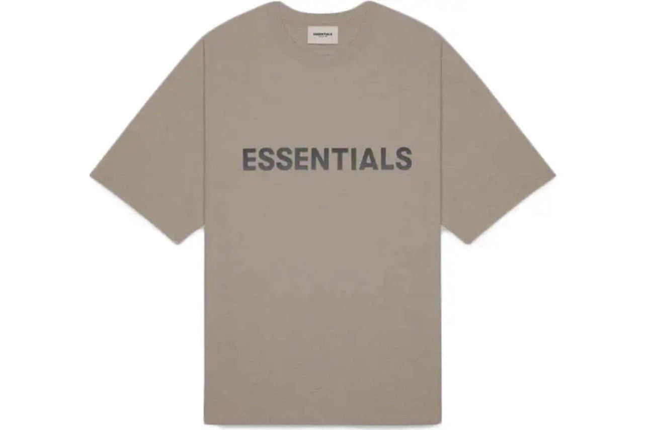 Fear Of God Essentials Boxy T-Shirt Applique Logo Taupe