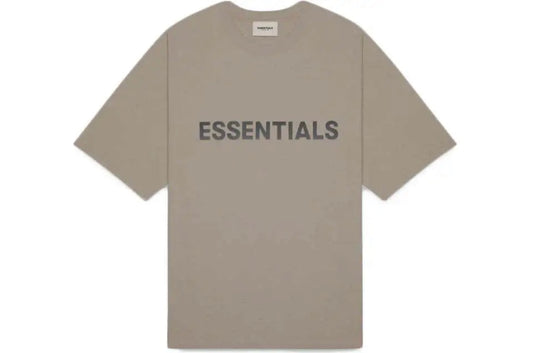 Fear Of God Essentials Boxy T-Shirt Applique Logo Taupe